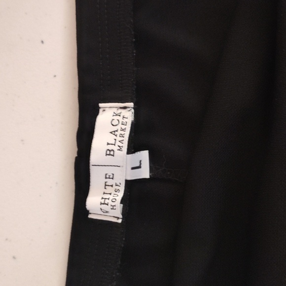 White House Black market jumper romper size large wide leg strapless - Picture 7 of 8